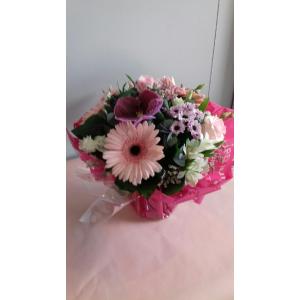 bouquet rond ton rose