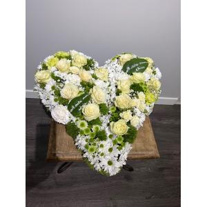 Coeur multifleurs blanc